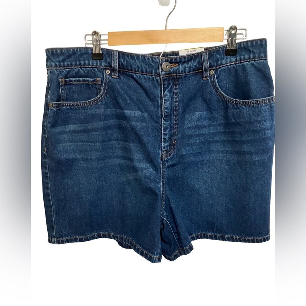 Style & Co. Dark Blue Denim Shorts NWT Boyfriend size 12